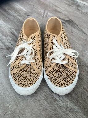 Leopard Print Sneakers with White Soles